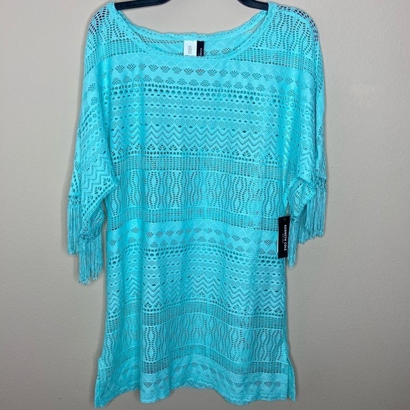 Kenneth Cole Tough Luxe Boat Neck Tunic Cover-up - Picture 2 of 9